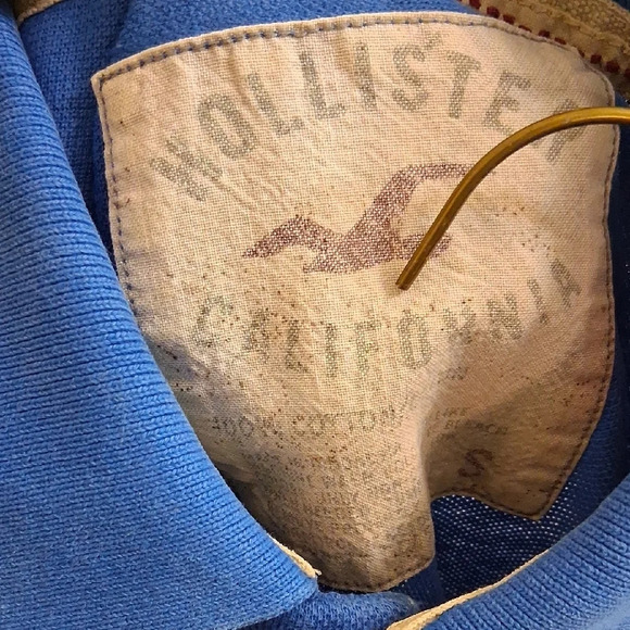 Hollister Polo Shirts Blue and Red Casual Collection - Picture 2 of 2